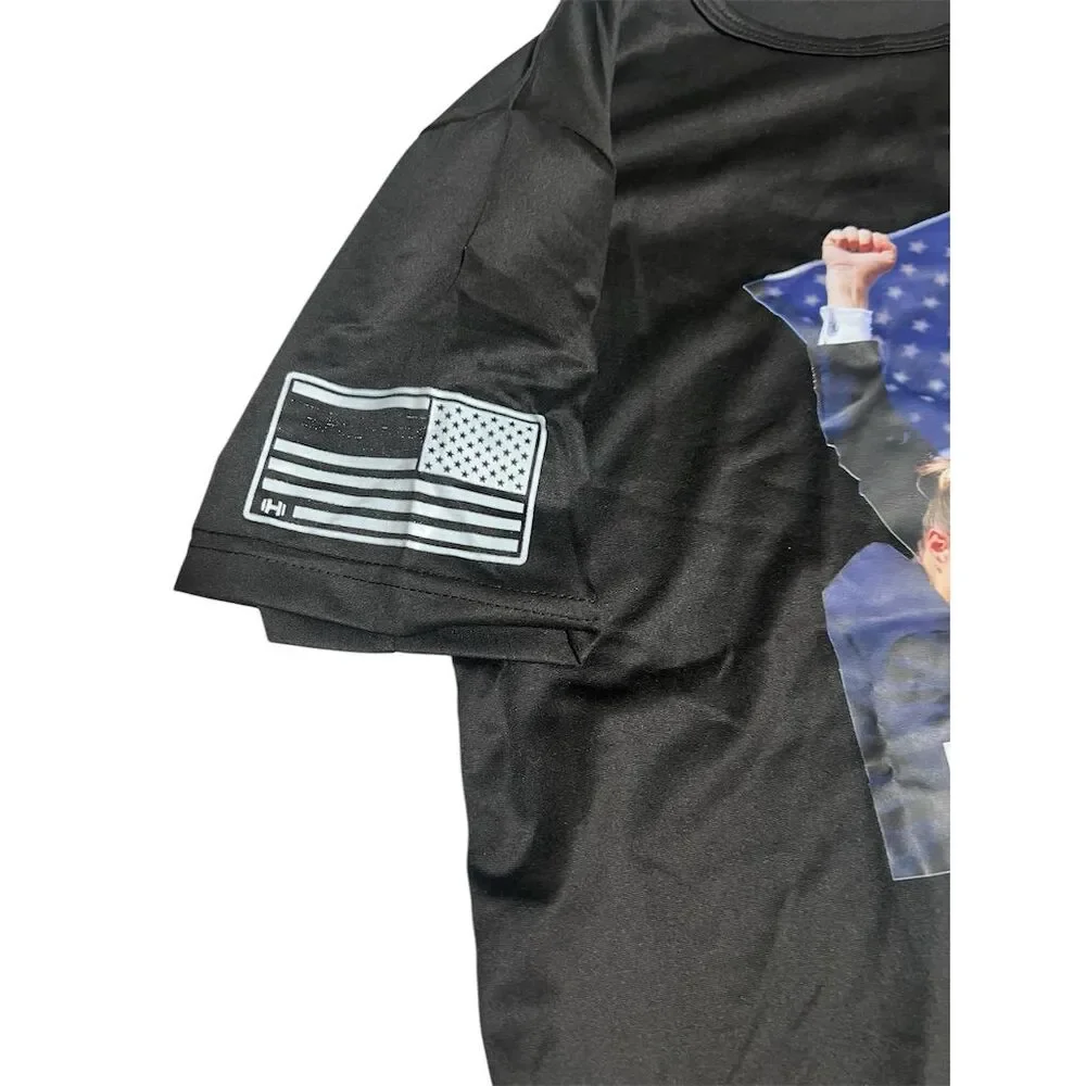 Trump 2024 Fight T-Shirt Black M Short Sleeve Crew Neck - Picture 3 of 5